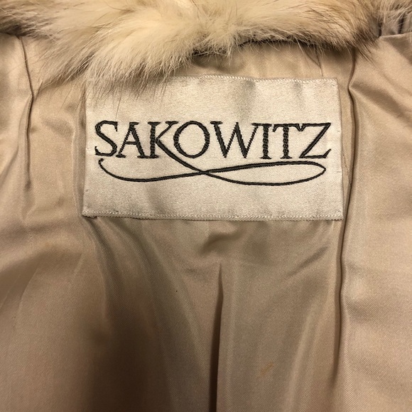 FOX FUR, Sakowitz Furs, long sleeve, Tan, Jacket, size 12 - Picture 4 of 10